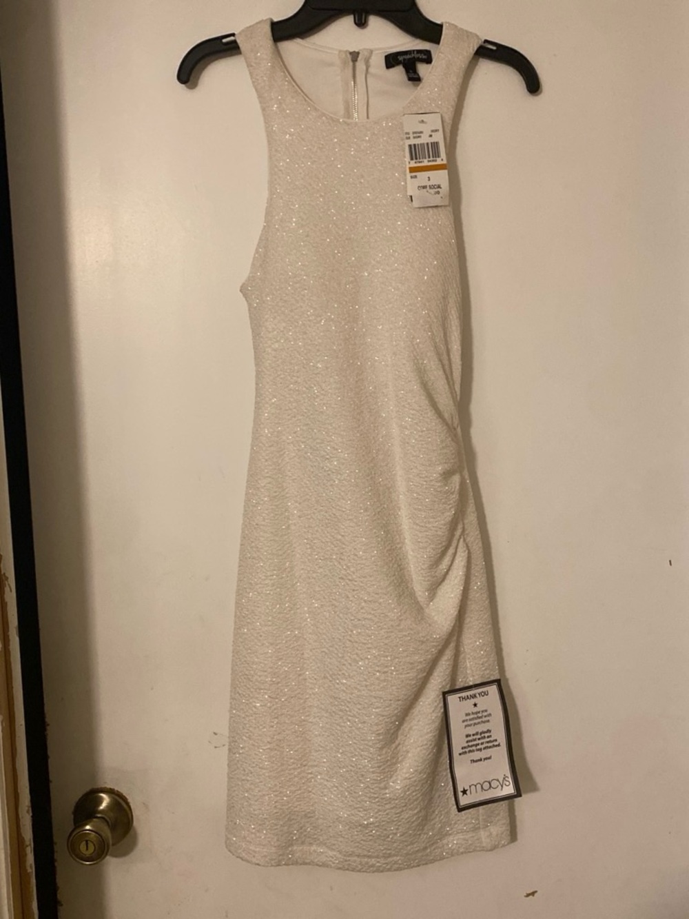 Speechless White Sparkle Tank Midi Dress